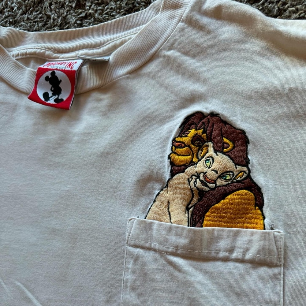 Vintage Disney Lion King Simba & Nala pocket t-shirt size Large/XL - Picture 2 of 4